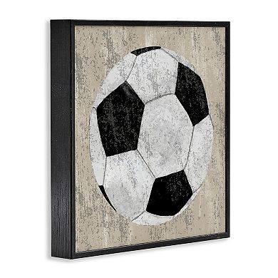 Stupell Home Decor Rustic Sports Soccer Ball Framed Wall Art