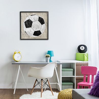 Stupell Home Decor Rustic Sports Soccer Ball Framed Wall Art