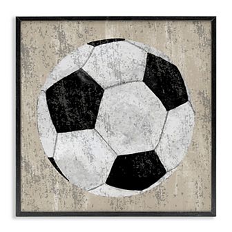 Stupell Home Decor Rustic Sports Soccer Ball Framed Wall Art