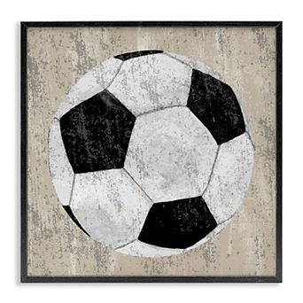 Stupell Home Decor Rustic Sports Soccer Ball Framed Wall Art