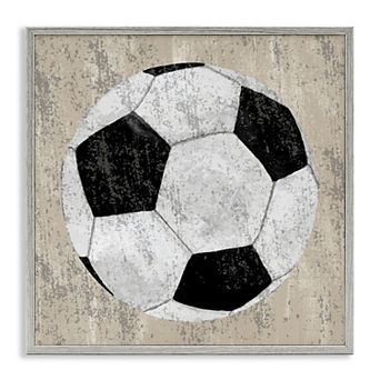 Stupell Home Decor Rustic Sports Soccer Ball Framed Wall Art