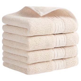 Cotton Hand Towels, 13" x 29" Solid Soft Absorbent Hand Towel for Bathroom, Kitchen 4 Pack