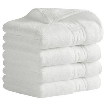 Cotton Hand Towels, 13" x 29" Solid Soft Absorbent Hand Towel for Bathroom, Kitchen 4 Pack