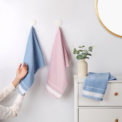 Hand Towels for Bathroom Set 100% Cotton Soft Absorbent Decorative Bathroom Towel 4 Pack