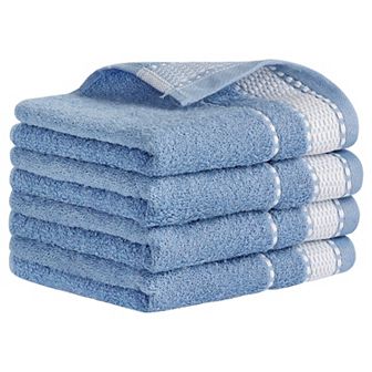 Hand Towels for Bathroom Set 100% Cotton Soft Absorbent Decorative Bathroom Towel 4 Pack