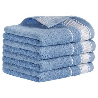 Hand Towels for Bathroom Set 100% Cotton Soft Absorbent Decorative Bathroom Towel 4 Pack