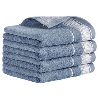 Hand Towels for Bathroom Set 100% Cotton Soft Absorbent Decorative Bathroom Towel 4 Pack