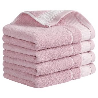 Hand Towels for Bathroom Set 100% Cotton Soft Absorbent Decorative Bathroom Towel 4 Pack