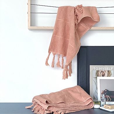 Decorative Turkish Hand Towels Set of 2, Cotton Absorbent Soft Bath Towel Set, 14" x 30"