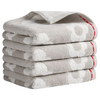 Cute Floral Hand Towels Flower Pattern Cotton Hand Towel Soft Absorbent Towel 4 Pack