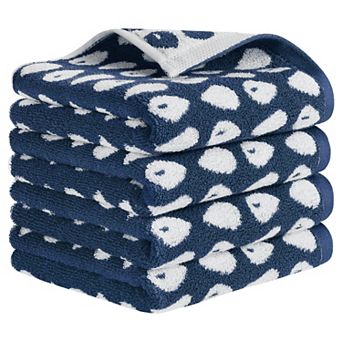 Cute Cartoon Hand Towel Set, 14" x 30" Pure Cotton Hand Towels, Soft Absorbent Towels 4 Pack