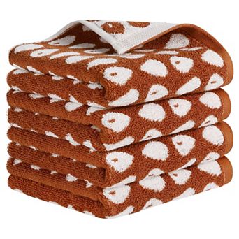Cute Cartoon Hand Towel Set, 14" x 30" Pure Cotton Hand Towels, Soft Absorbent Towels 4 Pack