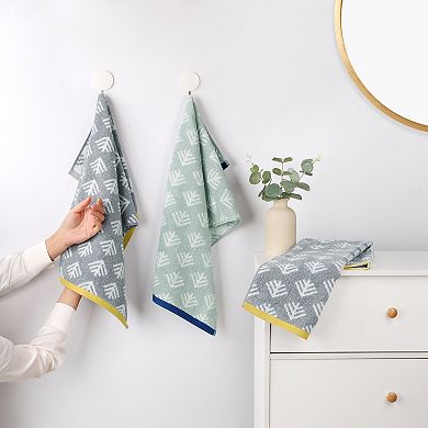 Cute Pattern Cotton Hand Towel Set 14" x 30" Soft Absorbent Hand Towels 2 Pack