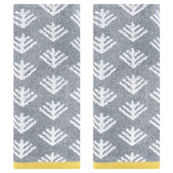 Cute Pattern Cotton Hand Towel Set 14" x 30" Soft Absorbent Hand Towels 2 Pack