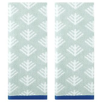 Cute Pattern Cotton Hand Towel Set 14" x 30" Soft Absorbent Hand Towels 2 Pack