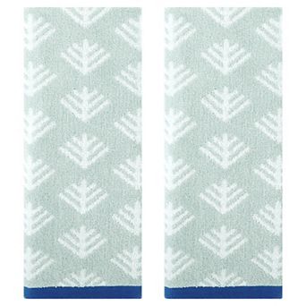 Cute Pattern Cotton Hand Towel Set 14" x 30" Soft Absorbent Hand Towels 2 Pack