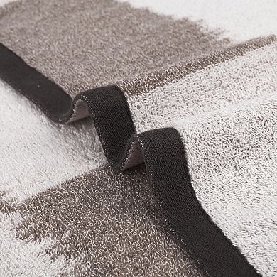 Pure Cotton Hand Towels for Bathroom, Color Block Decorative Hand Towel Set 4 Pack