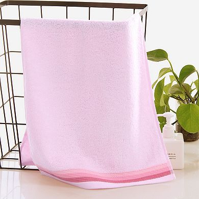 Hand Towels for Bathroom Cotton Striped Pattern Absorbent Soft Hand Towel 14" x 30" 2Pcs