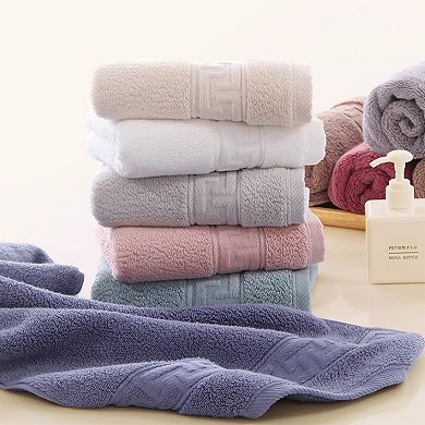Cotton Hand Towels, 13" x 29" Solid Soft Absorbent Hand Towel for Bathroom, Kitchen 2 Pack