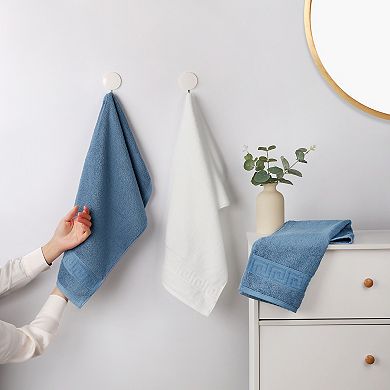 Cotton Hand Towels, 13" x 29" Solid Soft Absorbent Hand Towel for Bathroom, Kitchen 2 Pack