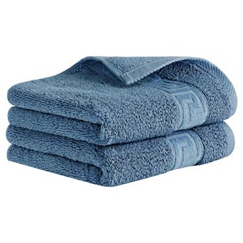 Cotton Hand Towels, 13" x 29" Solid Soft Absorbent Hand Towel for Bathroom, Kitchen 2 Pack