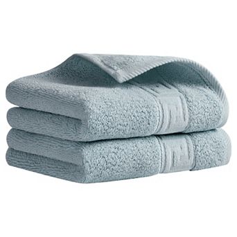 Cotton Hand Towels, 13" x 29" Solid Soft Absorbent Hand Towel for Bathroom, Kitchen 2 Pack