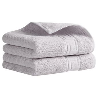 Cotton Hand Towels, 13" x 29" Solid Soft Absorbent Hand Towel for Bathroom, Kitchen 2 Pack