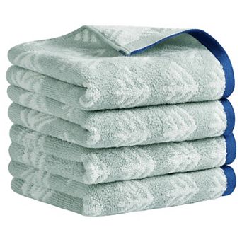 Cute Pattern Cotton Hand Towel Set 14" x 30" Soft Absorbent Hand Towels 4 Pack