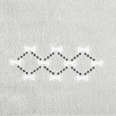 Hand Towels Embroidered Bow Pattern Decorative Towel Cotton Absorbent Soft Hand Towel 2 Pack
