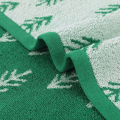 Cute Plant Pattern Hand Towels, 14" x 30" Cotton Soft Absorbent Hand Towel 4 Pack