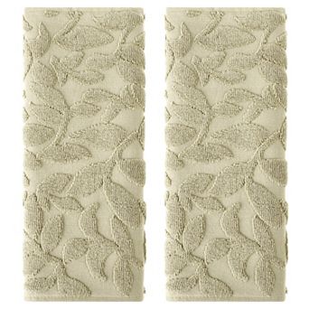 Jacquard Pattern Boho Decorative Hand Towels, Cotton Absorbent Soft Hand Towel 2 pc 14"x30"