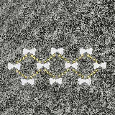 Hand Towels Embroidered Bow Pattern Decorative Towel Cotton Absorbent Soft Hand Towel 4 Pack