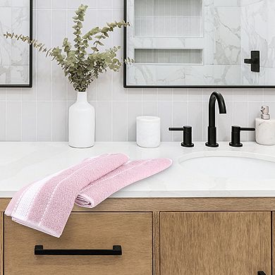 Hand Towels for Bathroom Set 100% Cotton Soft Absorbent Decorative Bathroom Towel 2 Pack