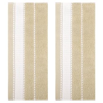 Hand Towels for Bathroom Set 100% Cotton Soft Absorbent Decorative Bathroom Towel 2 Pack