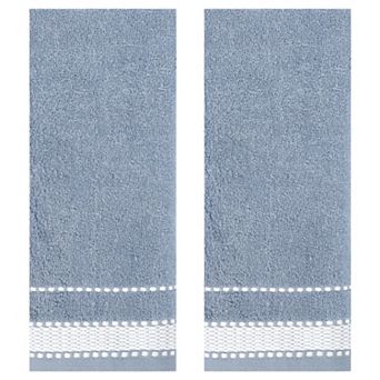 Hand Towels for Bathroom Set 100% Cotton Soft Absorbent Decorative Bathroom Towel 2 Pack