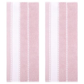 Hand Towels for Bathroom Set 100% Cotton Soft Absorbent Decorative Bathroom Towel 2 Pack
