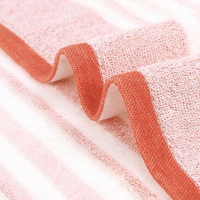 Striped Pattern Hand Towels 13" x 27" Cotton Soft Absorbent Hand Towel Bathroom Towels 2 Pack