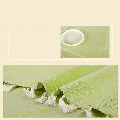 Wrinkle Free Tablecloths, Kitchen Dining Table Cover for Holiday Camping Parties, 86.61"x55.12" 1Pcs