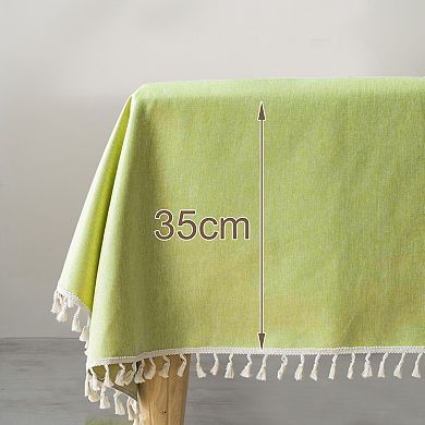 Wrinkle Free Tablecloths, Kitchen Dining Table Cover for Holiday Camping Parties, 86.61"x55.12" 1Pcs