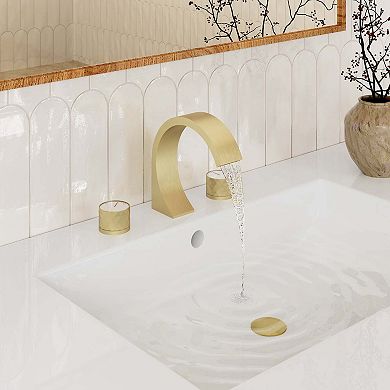 Casainc Widespread Double Handle Bathroom Sink Faucet with Drain