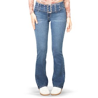 Juniors' madden girl Belted Bootcut Jeans