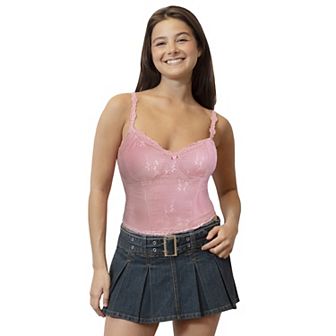 Juniors' Madden Girl Lace Trim Bustier Top with Rosette