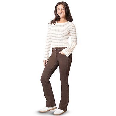 Juniors' madden girl Long Sleeve Bell Sleeve Crew Neck Crop Top