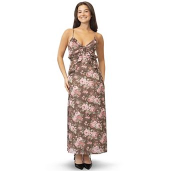 Juniors' madden girl Cami Ruffle Midaxi Dress