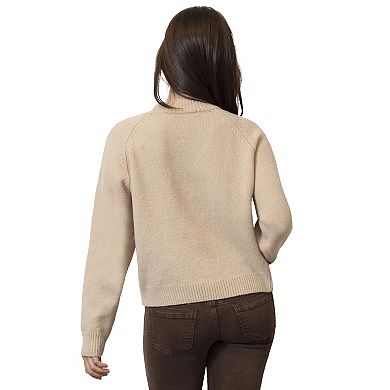 Juniors' madden girl New York Jacquard Long Sleeve Crew Neck Sweater