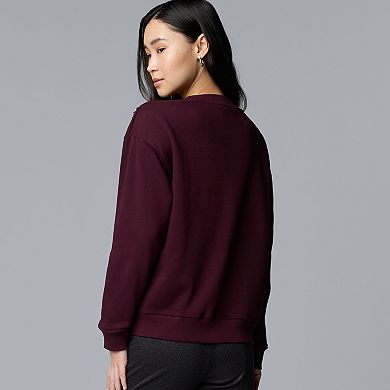 Women's Simply Vera Vera Wang Embellished Sweatshirt
