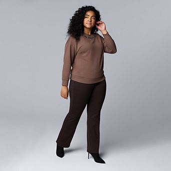 Plus Size Simply Vera Vera Wang Embellished Sweatshirt