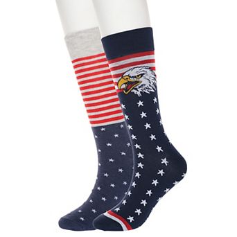 Men's Twisted Toes 2 pk Americana Novelty Socks