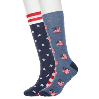 Men's Twisted Toes 2 pk Americana Novelty Socks