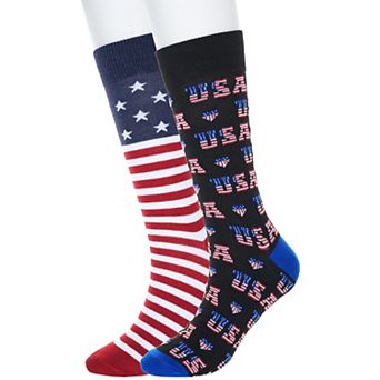 Men's Twisted Toes 2 pk Americana Novelty Socks
